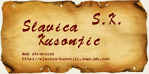Slavica Kusonjić vizit kartica